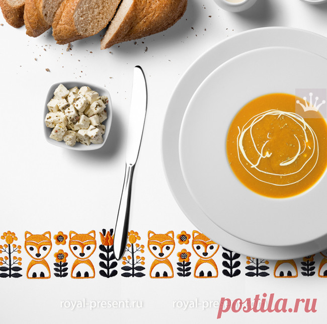 Дизайн машинной вышивки Скандинавский узор с лисами