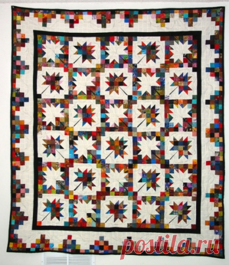 Scrappy Maple Leaf Quilt |