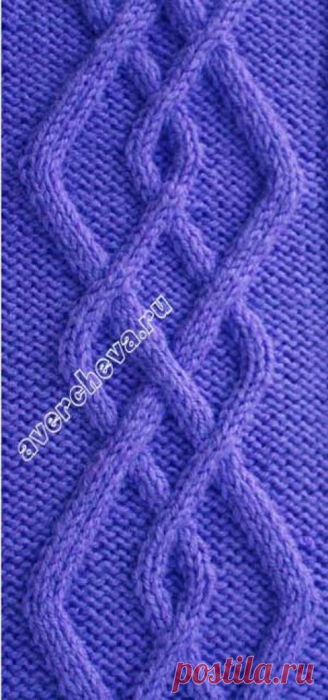 узор 34 |  каталог вязаных спицами узоров