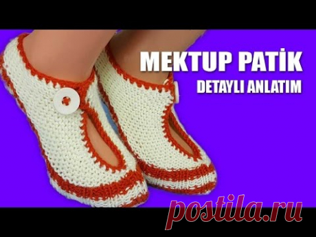 MEKTUP PATİK YAPILIŞI - (Zarf patik) Kolay ve Şık Detaylı Anlatım