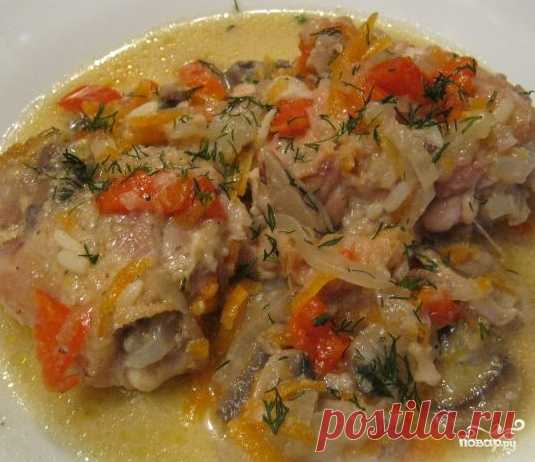 Курица с овощами в казане - пошаговый рецепт с фото на Повар.ру