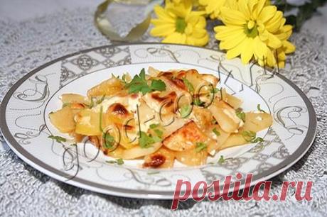 Хорошая кухня - картофель запеченный с жареным луком. Кулинарная книга рецептов. Салаты, выпечка.