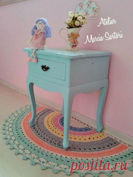 ​Ковры в виде полукруга крючком