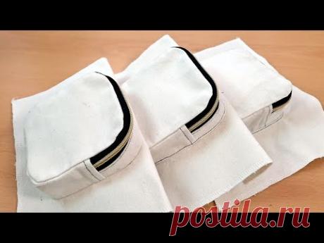 3 внешних кармана на молнии. Советы по шитью
