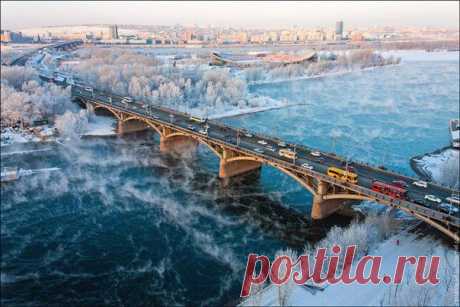 Красноярский мост   Фотографии 7 чудес света.