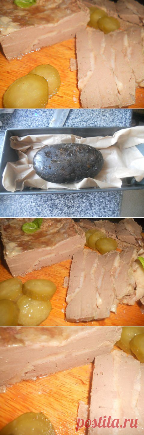 Печень запеченная с сыром и салом.