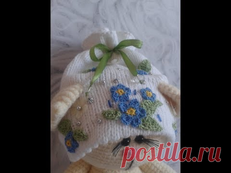 Шапочка конфетка для кошечки в стиле Тильда часть 1