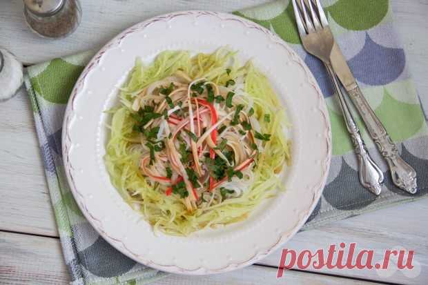 Азиатский крабовый салат с огурцами и петрушкой – простой и вкусный рецепт с фото (пошагово)