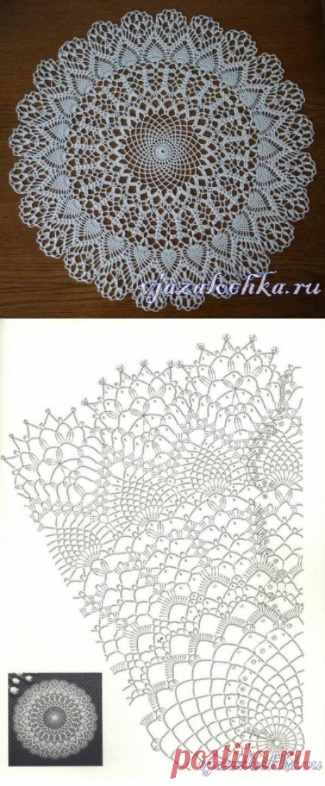 Салфетка крючком «Для души»