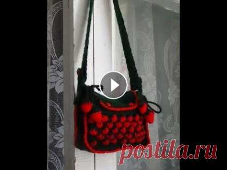 Вязаная сумочка крючком КЛУБНИЧКА. Crochet bag strawberries Вязаная сумочка крючком КЛУБНИЧКА. Crochet bag strawberries...