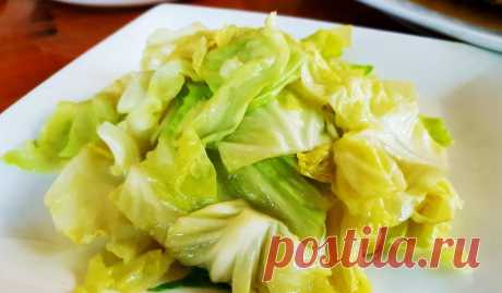 Капуста, жаренная с рыбным соусом