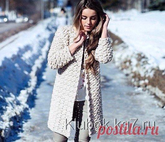 Пальто крючком от Полины Крайновой | Клубок