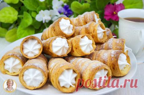 Трубочки с заварным белковым кремом - как в детстве + видео &amp;raquo; Женский Мир