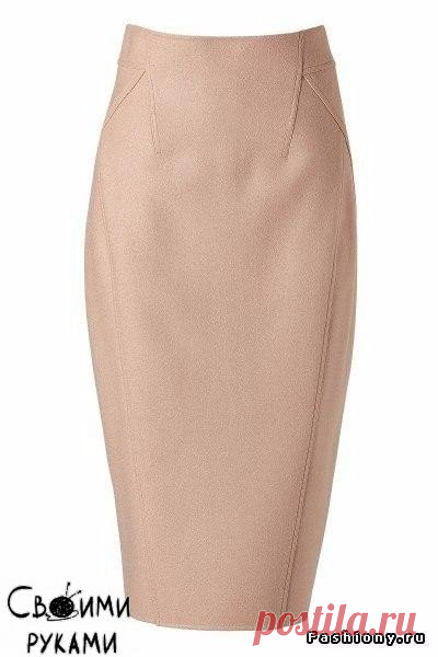 Моделирование юбки - карандаш от Donna Karan