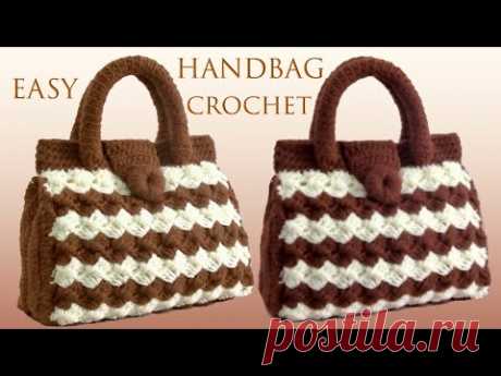 Bolso Fácil a Crochet Punto 3D con relieve tejido con ganchillo