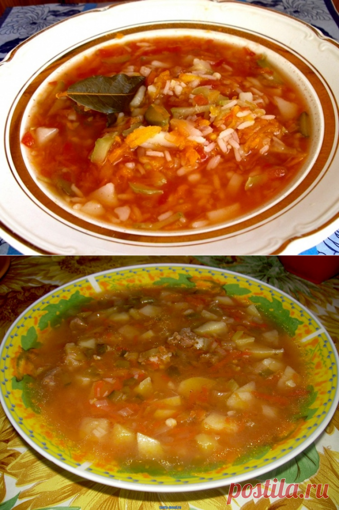 Рецепт рассольника с рисом и огурцами / Простые рецепты