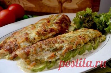 Рыба с кабачками