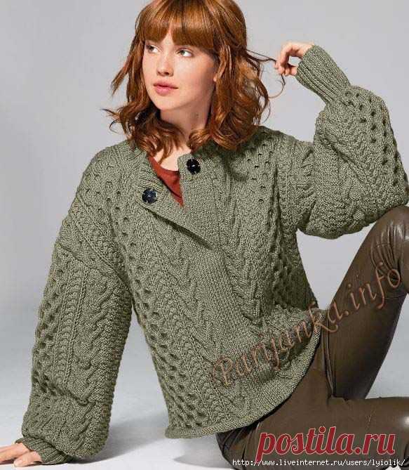 ЖАКЕТ С УЗОРАМИ (Ж) 112 CREATIONS 2015/2016 BERGERE DE FRANCE №4879