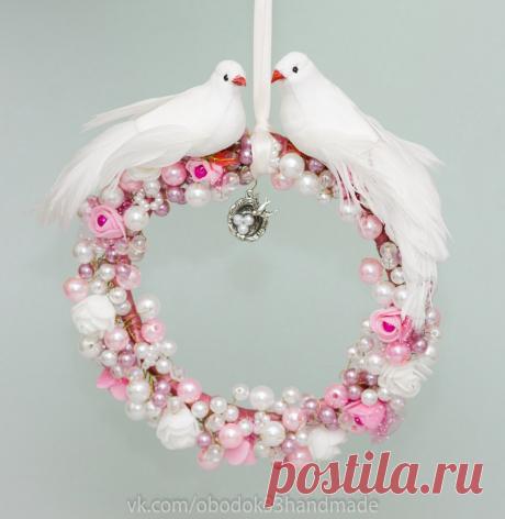 украшение для дома, окна "Свадебное", диаметр 18 см