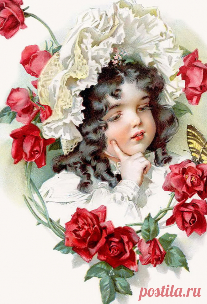 Дети на винтажных картинках и открытках. Художница Maud Humphrey. Часть 1