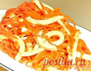 Как приготовить салат из моркови с кальмарами по-корейски - кулинарный рецепт.