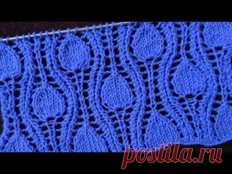 🔝 Великолепный ажурный узор спицами + схема узора 🧶