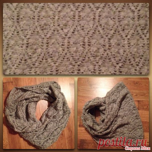 *Ажурный снуд крючком листья - Все в ажуре... (вязание крючком) - Страна Мам