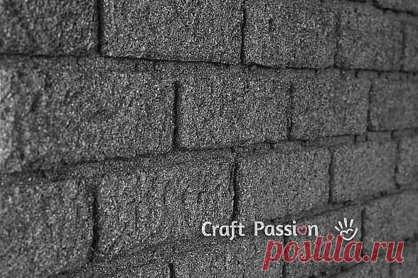 Имитация кирпичной стены при помощи пенопласта. Мастер-класс.