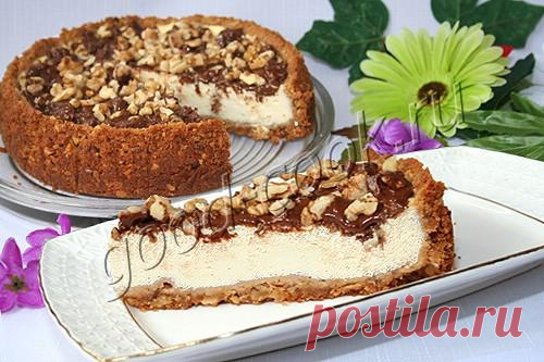 Чизкейк с орехами и шоколадом | Хорошая кухня | Яндекс Дзен