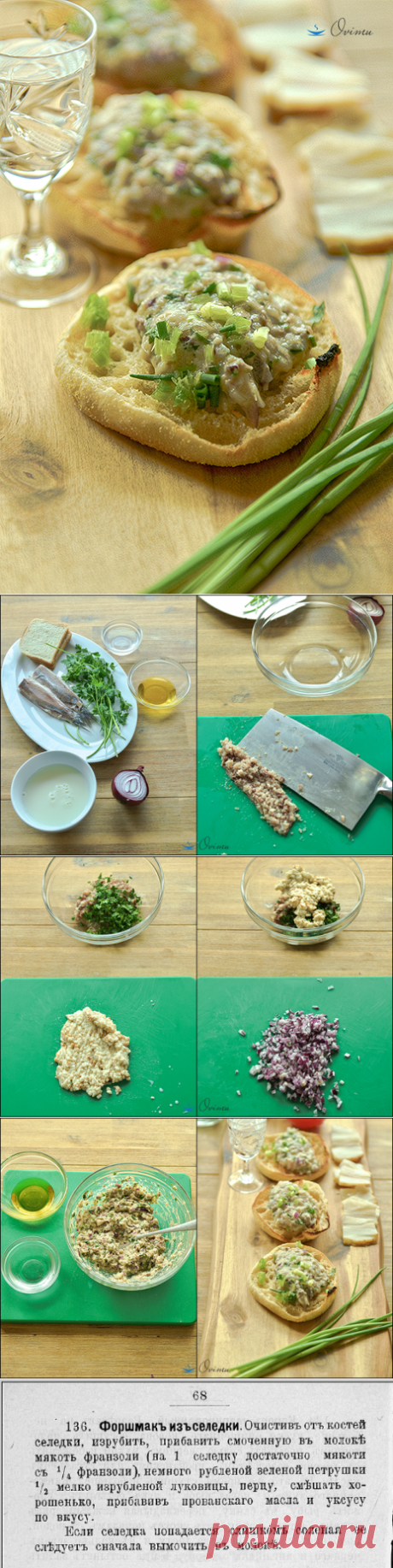 Форшмакъ изъ селедки. Одесса. 1908 год - Foodclub — кулинарные рецепты с пошаговыми фотографиями