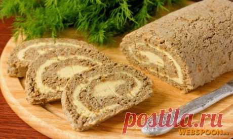 нежный праздничный рулет (из печёночного паштета) — ничего вкуснее нет!.