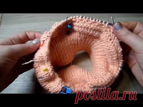 Как вязать росток сверху. Реглан-погон спицами.
