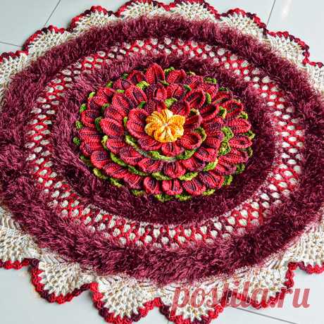 Симпатичные коврики для дома. 7 вариантов крючком