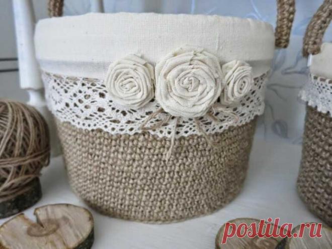 Эко-корзина из пластикового ведра своими руками - Журнал 
