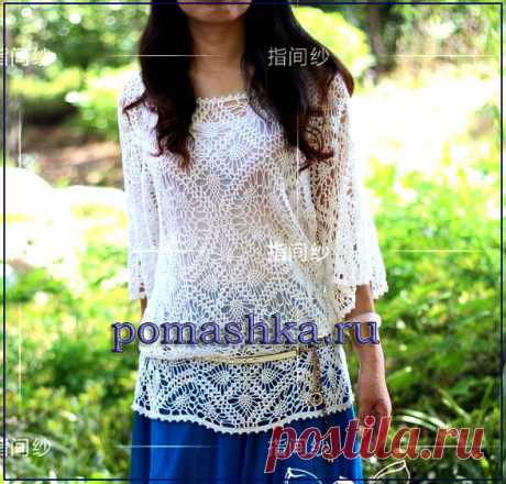 Нежная туника (Вязание крючком) — Ромашка — Вязание для всех