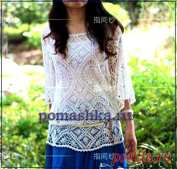 Нежная туника (Вязание крючком) — Ромашка — Вязание для всех