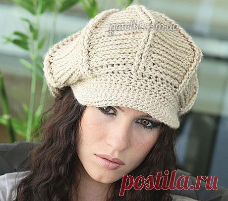 Вязаная женская кепка крючком. Описание, все схемы вязания