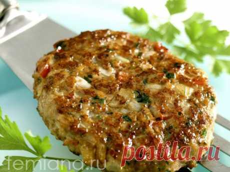 Мясные котлеты из фарша с зеленью и овощами (сочно и вкусно)