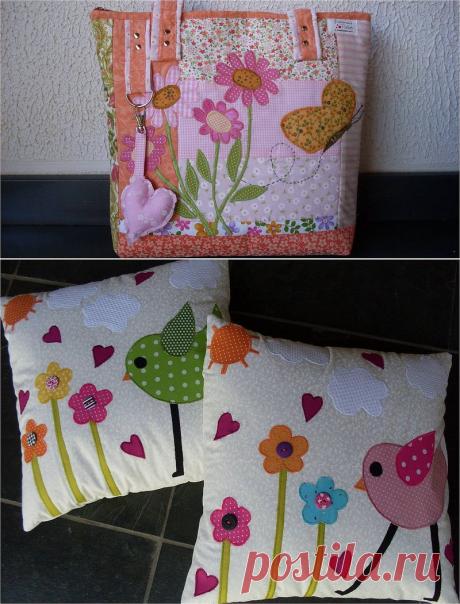 Лоскутные изделия в стиле пэчворк ( сумки, подушки и другое) Fa