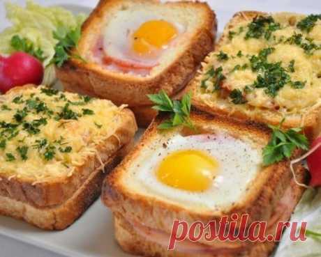 Необычные и вкусные бутерброды к завтраку.