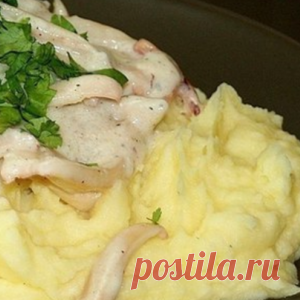 Райский вкус: нежный кальмар в сметанном соусе