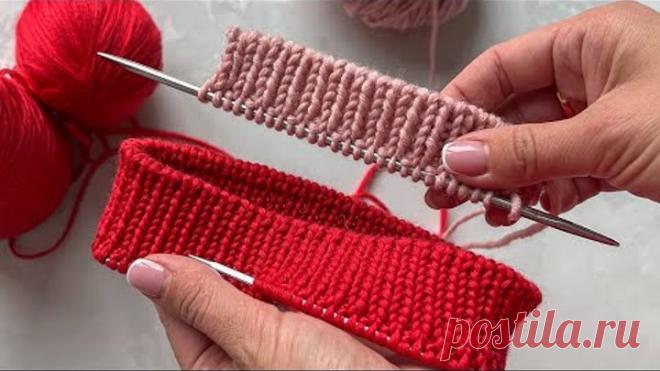 Итальянский набор петель! Просто и красиво. Фабричный край изделия по кругу и поворотными рядами.