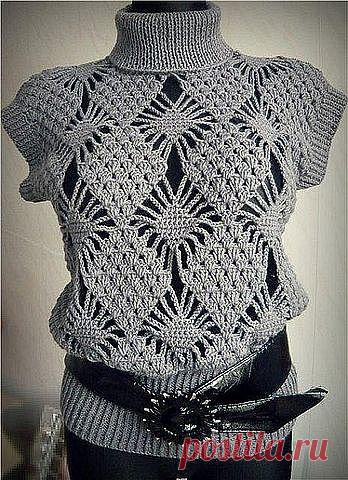 ВОЗДУШНЫЙ АЖУР... КОФТА КРЮЧКОМ