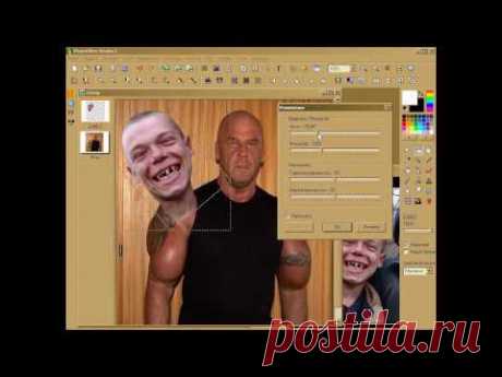 Замена лица (головы) (PhotoFiltre Studio) - YouTube