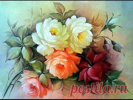 Вышивка лентами. Роза от Дугласа. /embroidery ribbons rose