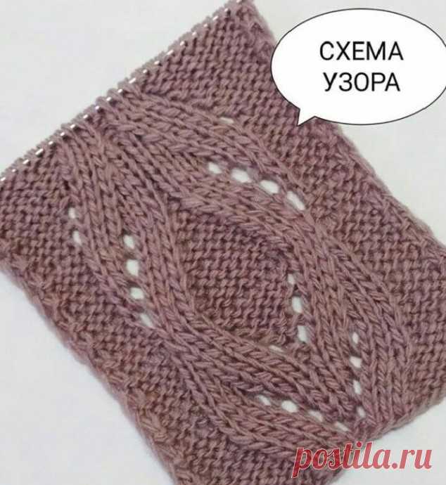 Узор в копилку, вяжем спицами