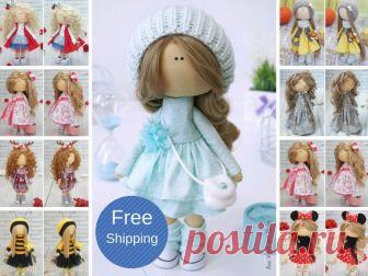 Interior Love Doll, Tilda Art Doll, Handmade Rag Doll, Fabric Soft Doll, Textile Cloth Doll, Blue Russian Doll, Decor Baby Doll by Kristina Hello, dear visitors!  This is handmade cloth doll created by Master Kristina (Vladivostok, Russia). All dolls stated on the photo are mady by artist Kristina. You can find them in our shop searching by artist name: