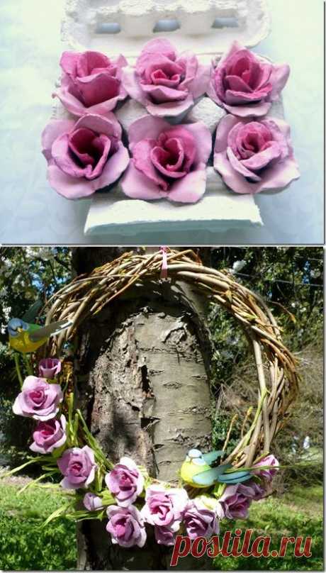 Rose dal cartone delle uova: tutorial creativo | Donna In – Il magazine femminile