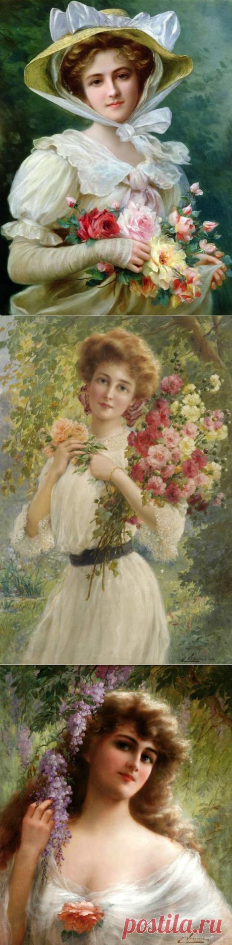 Emile Vernon | Нежная, славная, милая Женщина... С тонкой, ранимой Душой... Ты, на Судьбе моей, кем-то отмечена... Ангел ты мой...неземной....