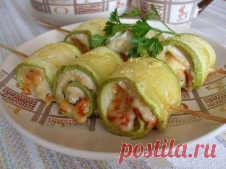 Рулетики из кабачков с куриным мясом рецепт приготовления блюда занимает 45 мин времени